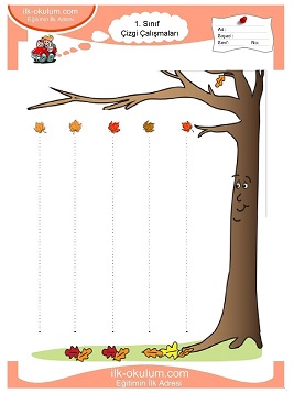 Çocuklar İçin Çizgi Çalışma Sayfaları 